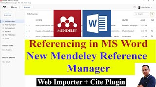 Referencing in Microsoft MS Word with New Mendeley Reference Manager [upl. by Nnyletak676]