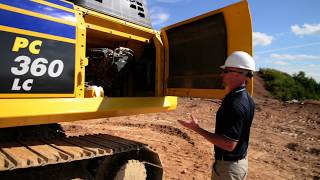 Komatsu PC360LC11 hydraulic excavator  preoperation inspection [upl. by Pirali]