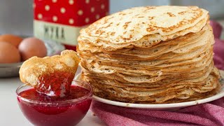 📌 БЛИНЫ на ВОДЕ  супер ТОНКИЕ и ВКУСНЫЕ 👍 ИДЕАЛЬНЫЙ рецепт без Молока молока [upl. by Alehs]