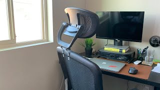 Staples Hyken Chair Headrest Mod  How to Make Headrest Taller amp Higher [upl. by Riancho248]