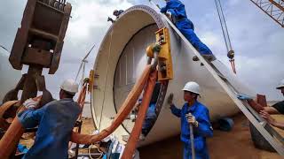 Wind Turbine Farm Installation From Scratch  Timelapse  Mega Structure [upl. by Ogirdor]