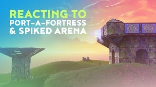 DAKOTAZ REACTING TO THE NEW PORTAFORTRESS AND SPIKED ARENA  Fortnite Battle Royale  Dakotaz [upl. by Waechter]