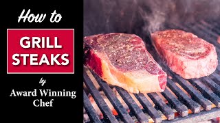 🔥 HOW to GRILL a STEAK 🥩 by MASTER CHEF [upl. by Leia]