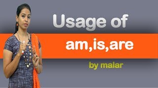 Usage of am is are  simple present 37 by Malar  Learn English with Kaizen through Tamil [upl. by Brear467]