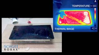 SCHOTT ROBAX® vs Tempered Glass Thermal Shock [upl. by Tremml]