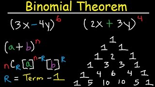 Binomial Theorem Expansion Pascals Triangle Finding Terms amp Coefficients Combinations Algebra 2 [upl. by Sweatt]