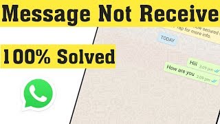 How To Fix Whatsapp Messages Not Receive Problem  Incoming Message Not Receive In Android 2020 [upl. by Anilef255]