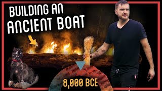 Making a Stone Age Dugout Boat with Fire [upl. by Ettesel]