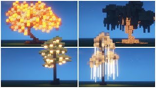 Custom Glowing Tree Designs  Minecraft Tutorial [upl. by Eslud]