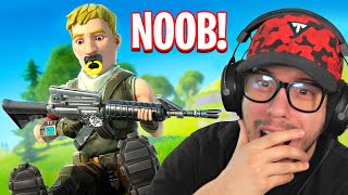 Typical Gamer REACTS to his FIRST GAME of Fortnite Battle Royale [upl. by Eilrac]