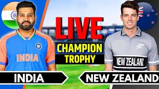 India vs New Zealand Match 12  Live Cricket Match Today  IND vs NZ  Champions Trophy Last 40 Ov [upl. by Annaert]