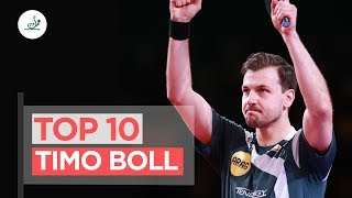 Timo Boll  Top 10 Shots  Table Tennis Legend [upl. by Hameerak530]