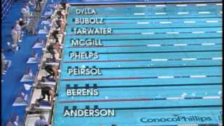 Nationals 2009 Mens 100m Fly Final  Phelps World Record [upl. by Ahsiam134]