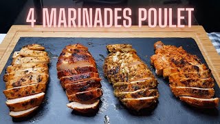 4 MARINADES EXPRESS POUR VOTRE POULET  FACILE ET RAPIDE [upl. by Arracot]