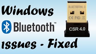 How to Fix Bluetooth not working in Windows 10 CSR USB not detected [upl. by Christoffer32]