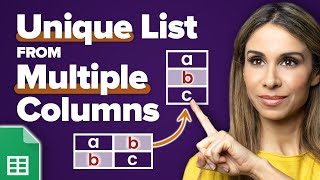 How to Get a UNIQUE List from Many Columns Using FLATTEN in Google Sheets [upl. by Janna35]