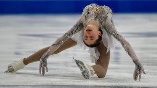 14yearold Isabeau Levito slays audience places 4th in short program at US Championships [upl. by Bernj661]