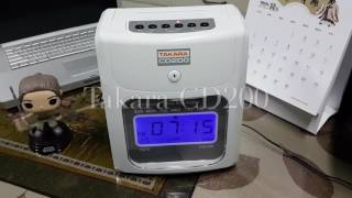 How to change the time Bundy Clock Takara CD200 [upl. by Atolrac181]