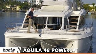 Aquila 48 Power Catamaran Boat Review  Performance Test [upl. by Mercorr372]