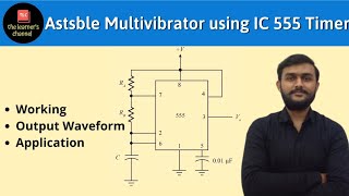 Astable Multivibrator using IC 555 timer  in Hindi [upl. by Alysia]