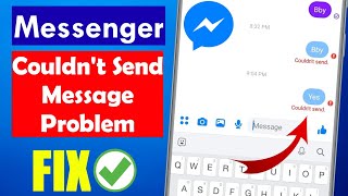 SOLVED Messenger Couldnt Send the Message Problem [upl. by Ahsuoj982]