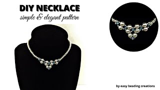 How to DIY a simple necklace in 10 minutes Beaded necklace tutorial [upl. by Agatha]