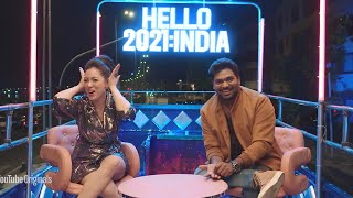 Zakir Khan and Munmun Dutta AKA Babita Ji  Hello 2021 India  Youtube NYE Celebration [upl. by Fredi24]