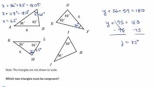 Determining congruent triangles example [upl. by Rasmussen]