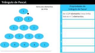 Triângulo de Pascal  Propriedades [upl. by Eiloj]