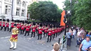 Massed bands of the Guards marching Horse guards parade for Beating Retreat [upl. by Adamis]