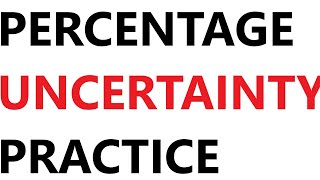 A Level Physics Percentage Uncertainty Example Questions [upl. by Sibella]