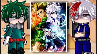 Class 1A  Pro Heroes React To Hunter X Hunter  MHA  Gacha Club [upl. by Anaiuq]