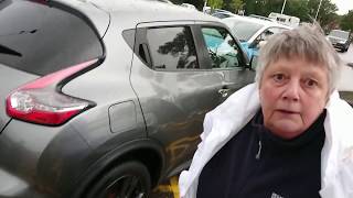 Woman Attacks Filmer after Driving Wrong Way down UK Car Park [upl. by Eleaffar]