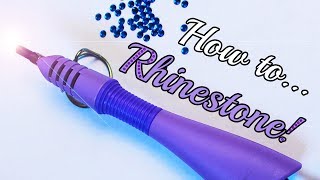 How To Apply Rhinestones Using Hotfix Applicator [upl. by Gorton]