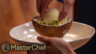 Reynold and Jessie vs 2 Professional Chefs  MasterChef Australia [upl. by Lemaj461]