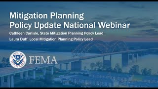 Webinar Mitigation Planning Policy Update [upl. by Stephania]