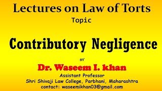 Contributory Negligence  Defenses for Negligence [upl. by Gere]