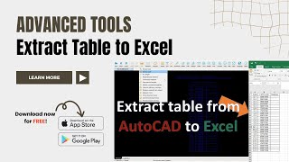 Extract Tables from CAD Drawings to Excel [upl. by Aileen]