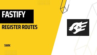 FASTIFY  Register routes [upl. by Enorahs]