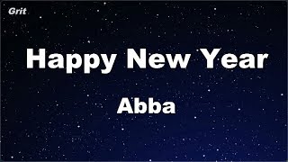 Karaoke♬ Happy New Year  Abba 【No Guide Melody】 Instrumental [upl. by Ahsemik]