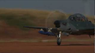 A29 Super Tucano Takeoff and Landing on rugged terrain [upl. by Ahsil]