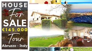 Beautiful country house with land and panoramic view in Abruzzo  ITALY HOME FOR SALE  Virtual Tour [upl. by Enelhtac]