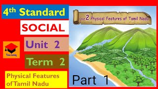 Physical Features of Tamil Nadu  4th Standard Social  Lesson 2  Term 2  Part 1  Pg 106 to 110 [upl. by Nordgren]