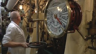 Ship Engine Room  Triple Expansion Steam Engines  SS Shieldhall [upl. by Morez225]