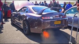 Toyota Supra 2JZ Turbo Flutter Sounds amp 2step revs [upl. by Ultan656]