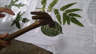 How to Make Eco print on Fabric  Eco Printing Fabric Tutorial  Eco Printing with Hammer [upl. by Abana]