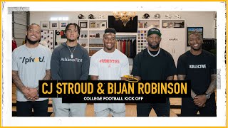 Ohio States QB CJ Stroud amp Texas RB Bijan Robinson Kick Off College Football  The Pivot Podcast [upl. by Nitsreik]