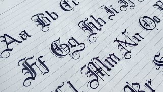 How to Gothic Calligraphy Capital and Small Letters From A to Z  Blackletters Calligraphy [upl. by Bernie]