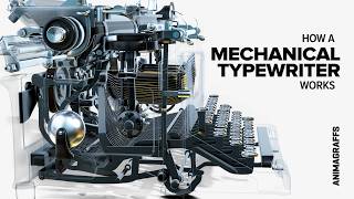 How a Mechanical Typewriter Works [upl. by Ediva645]