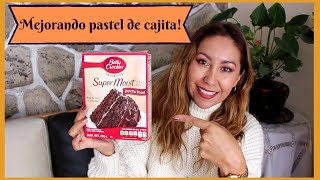 Mejorando pastel de cajita  Sabor chocolate [upl. by Nnaeirb]